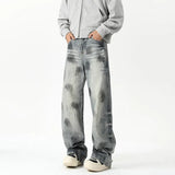 Autumn Jeans Men's New Denim Pants wash jeans New Fashion High Quality Washed Male Jeans Loose Wide Leg Trousers Straight