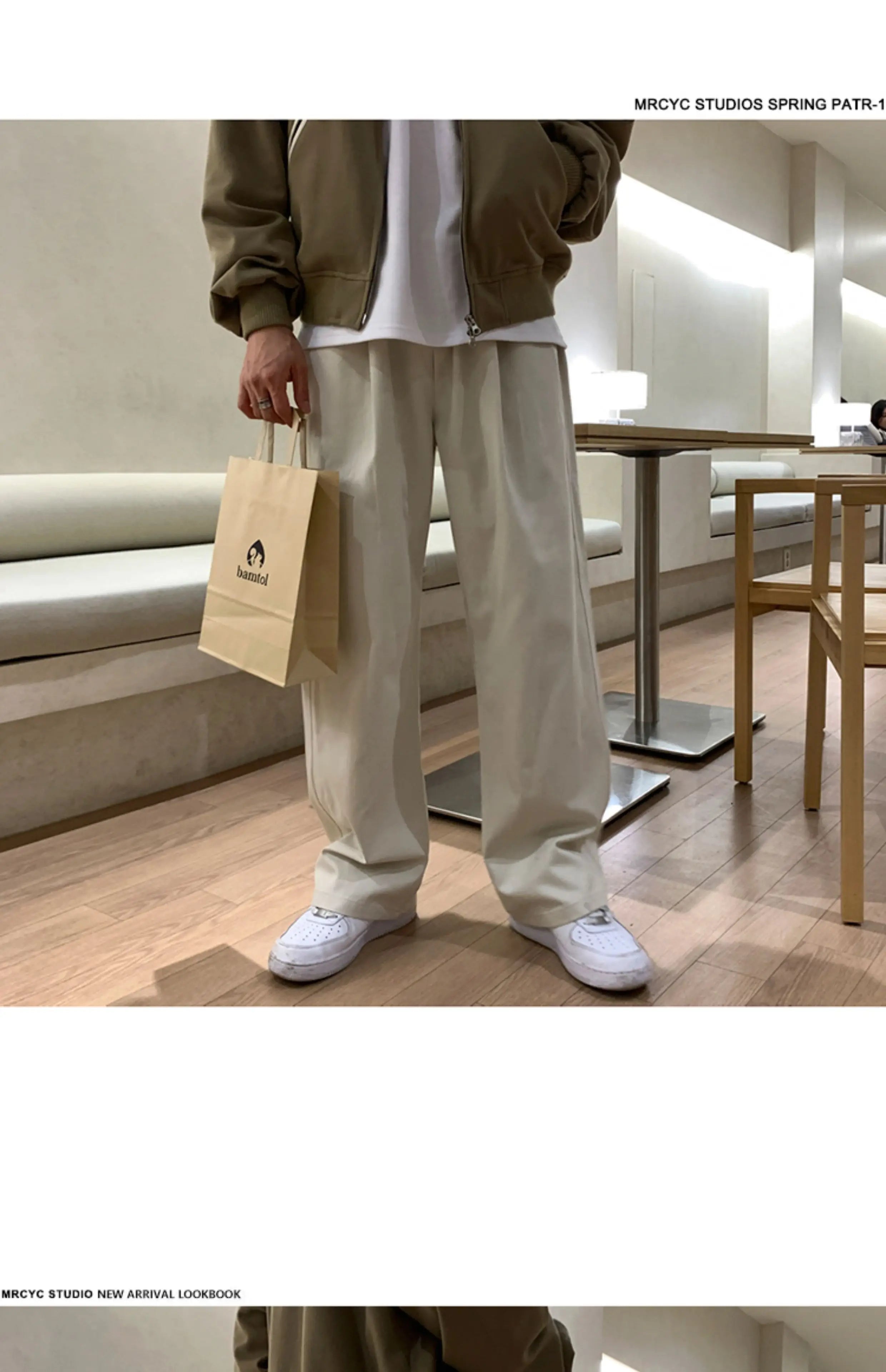 Korean Style High-end Straight-leg Casual Pants Men's Spring Summer Loose Trousers American 2025 New Trendy Wide-leg Pants Chic
