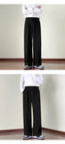 New Fashion Male Suit Pants Light Luxury Draped Cropped Button-down Business Casual Pants Premium Slim-fit Elegant Dress Trouser