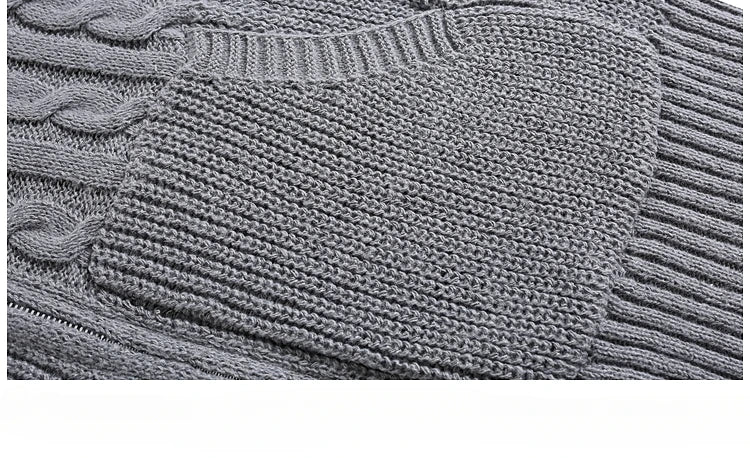 Men and Women Japanese Simple Double Zipper Twist Sweaters Cardigan Autumn Winter O-neck Simple Versatile Casual Knitted Jackets