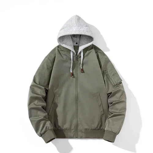 Ma1 Bomber Jacket Men Women Winter Solid Pilot Jacket Military Flight Baseball Coat Spring Autumn Windbreaker Hooded Casual