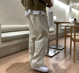 Korean Style High-end Straight-leg Casual Pants Men's Spring Summer Loose Trousers American 2025 New Trendy Wide-leg Pants Chic