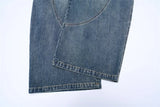 Baggy Classic Jeans Men's Vintage Wash Cotton Wide-leg Denim Pants Loose Fashion Spliced Streetwear Trendy Hip-hop Y2K Trousers