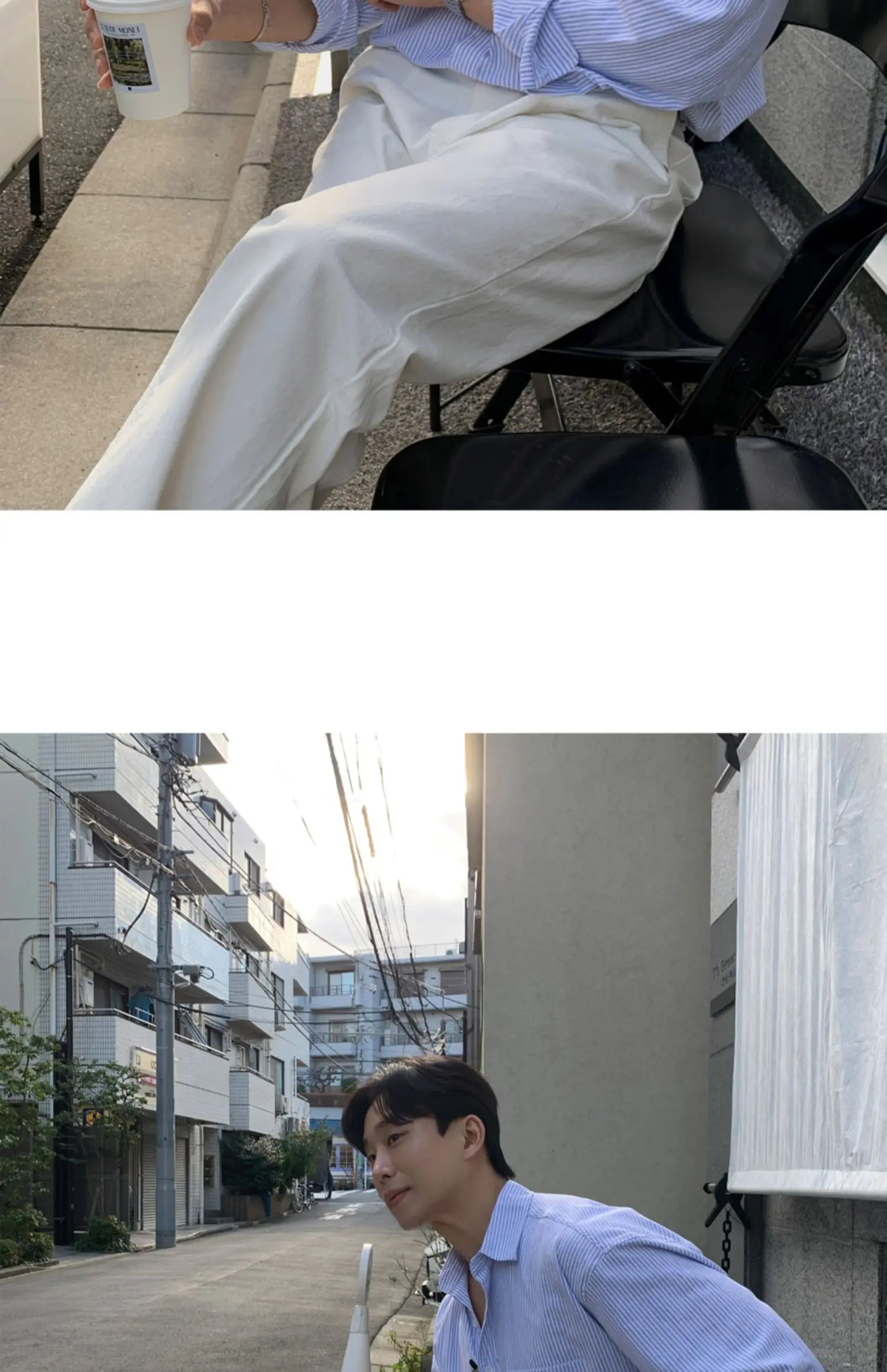 Oversized Men's Niche Striped Shirt, Spring&Autumn Fashion All-Matching Long Sleeve Shirt Coat, Korean Casual Unisex Outdoor