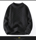 Sweater, Autumn and Winter Men's Thick Crumpled Sweater Jacket, Christmas Couple's Thread
