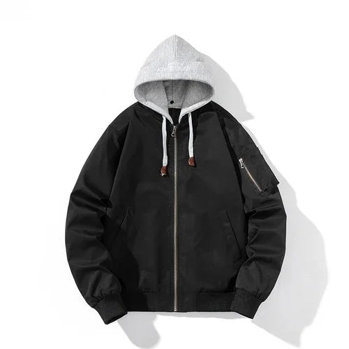 Ma1 Bomber Jacket Men Women Winter Solid Pilot Jacket Military Flight Baseball Coat Spring Autumn Windbreaker Hooded Casual