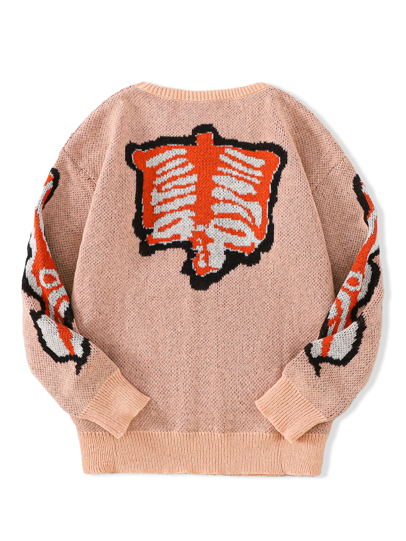 New Popular Autumn and Winter Abstract Crack Graffiti Jacquard Pattern Pullover Sweater Casual Round Neck Knitted Men's Pullover