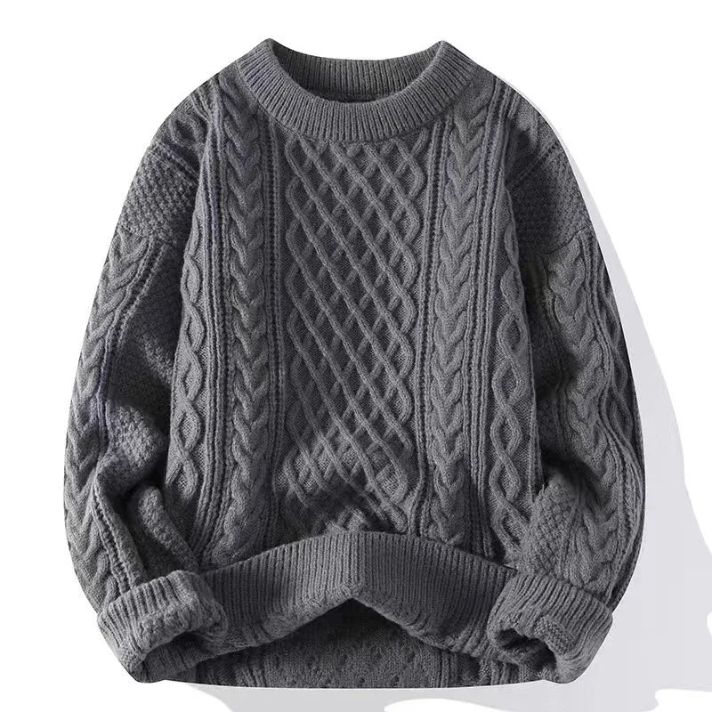 Sweater, Autumn and Winter Men's Thick Crumpled Sweater Jacket, Christmas Couple's Thread