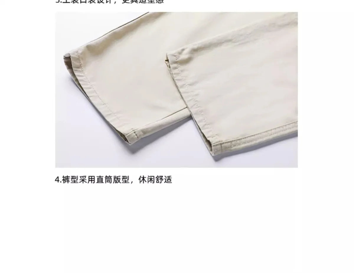 American High Street Work Pants Spring Autumn New Men's Trousers Straight Japanese Fashion Trend Retro Casual Work Pants Chic