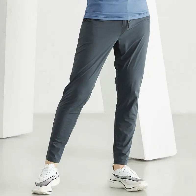 Breathable Men's Gym Pants - Athletic Ice Training Sweatpants for Summer Sports & Fitness - Outdoor Leggings, Tactile &Cooling