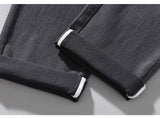 Men's Business Casual Pants Stretch Slim Fit Straight Semi-elastic Waist Trousers Solid Classic Office Work Male Clothing