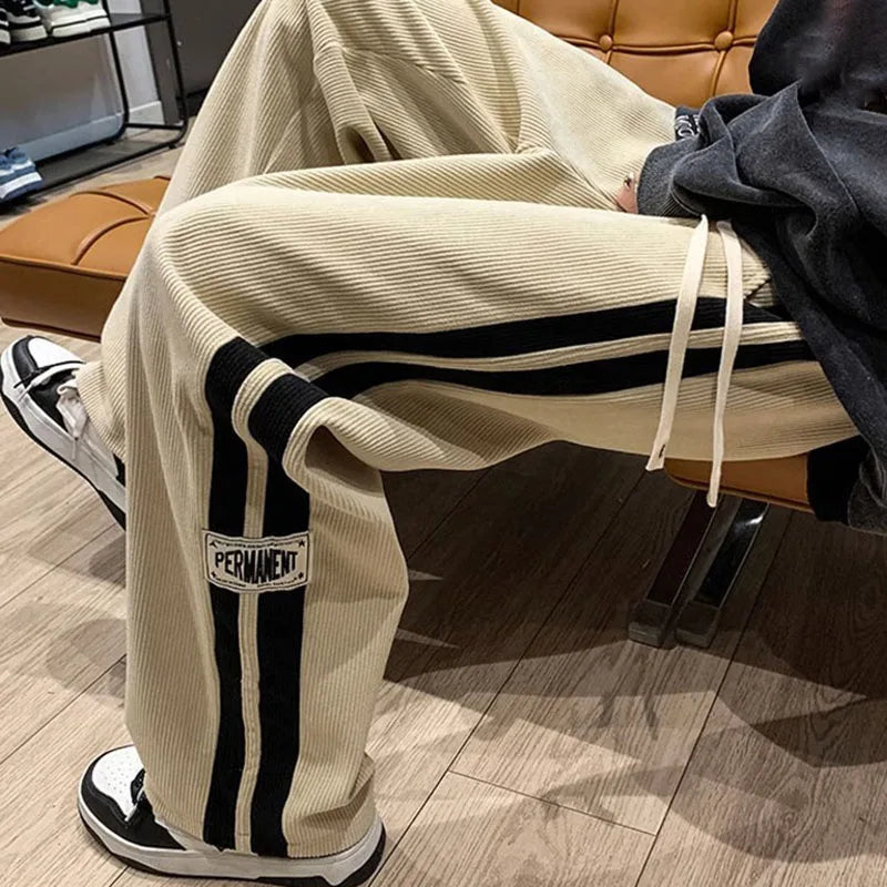 Autumn Men Casual Wide-Leg Pants Korean Version Y2k Streetwear Hip Hop Men Fashion Trousers Sweatpants Harajuku Pants Men