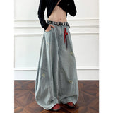 Loose Fit Jeans Men Baggy Wide Leg Denim Pants Patchwork Ripped Light Blue Wash Hip Hop Streetwear Fashion New 2025 autumn jeans