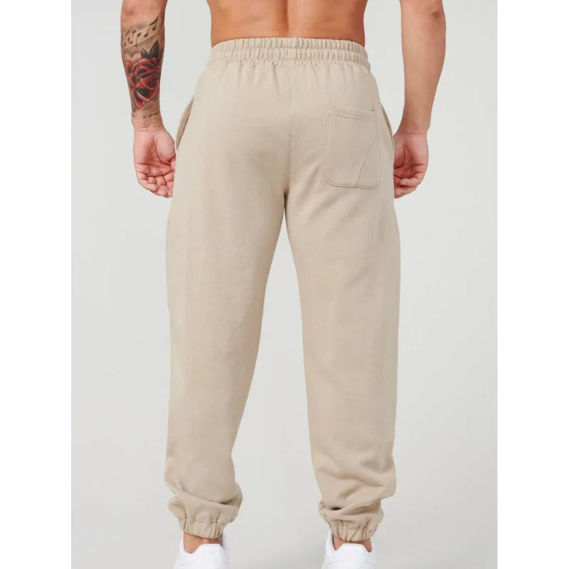 New Men's Pants 2025 Autumn and Winter Embroidery logo Sports Fitness Pants Ankle-Tied Sweatpants Fashion Men's Clothing