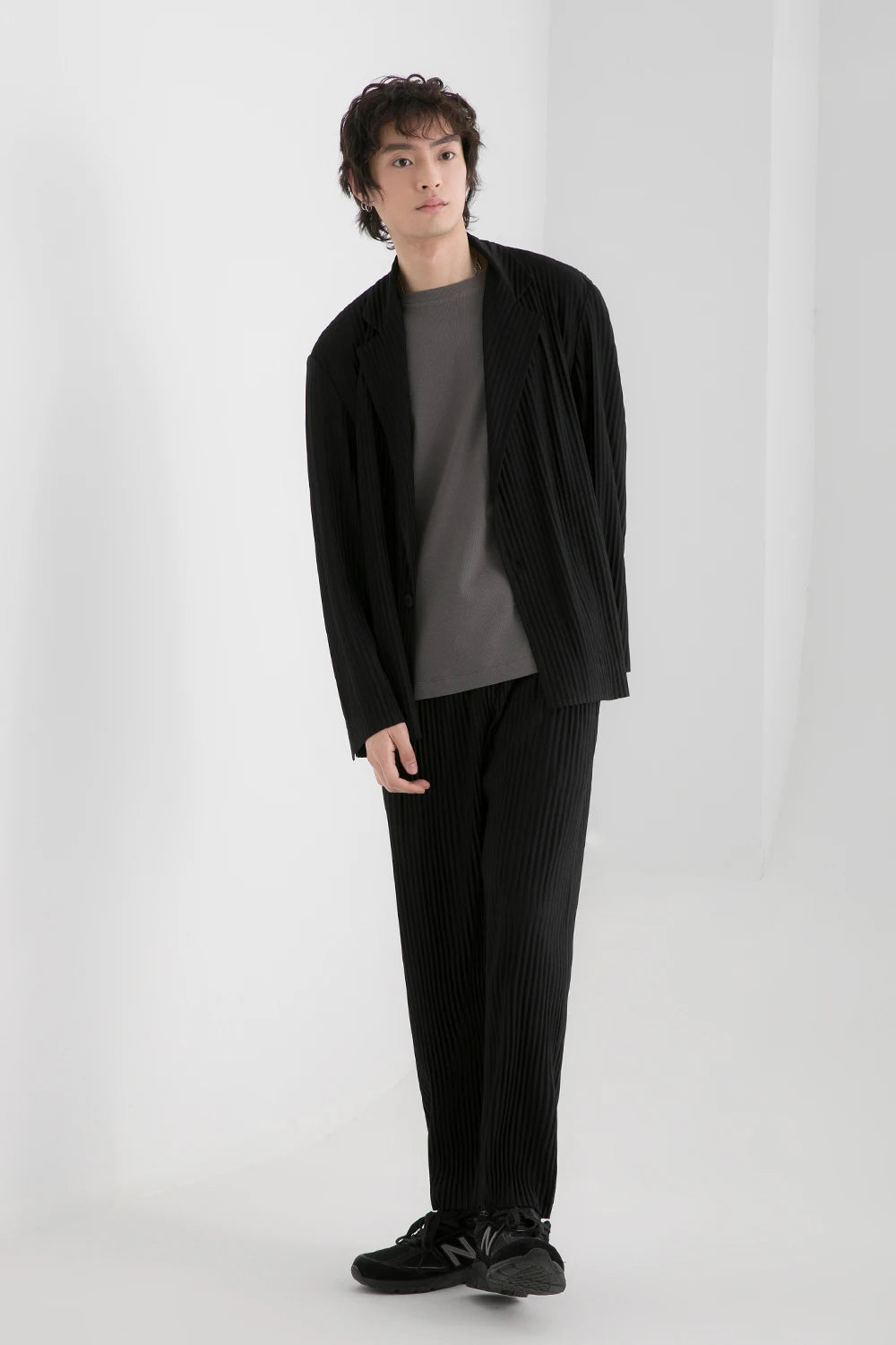 Miyake Pants For Men Straight pants Casual Fashion Trousers Loose Korean Style Pants Men Clothing Bottoms