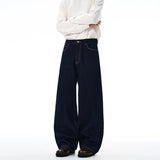 Non-fading Original Color Jeans Men's High Quality Loose Straight Denim Pants Classic American Retro Wide Leg Autumn Trousers