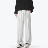 Black Casual Pants Men Fashion Oversized Wide Leg Pants Men Streetwear Loose Straight Grey Sweatpants Mens Joggers Trousers