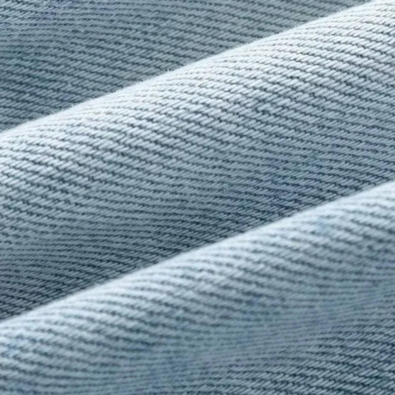 Men Casual Denim Shorts Male Comfortable Elastic Waist Straight Leg New Soft Short Pants Light Blue Loose Baggy Wide Leg Jeans