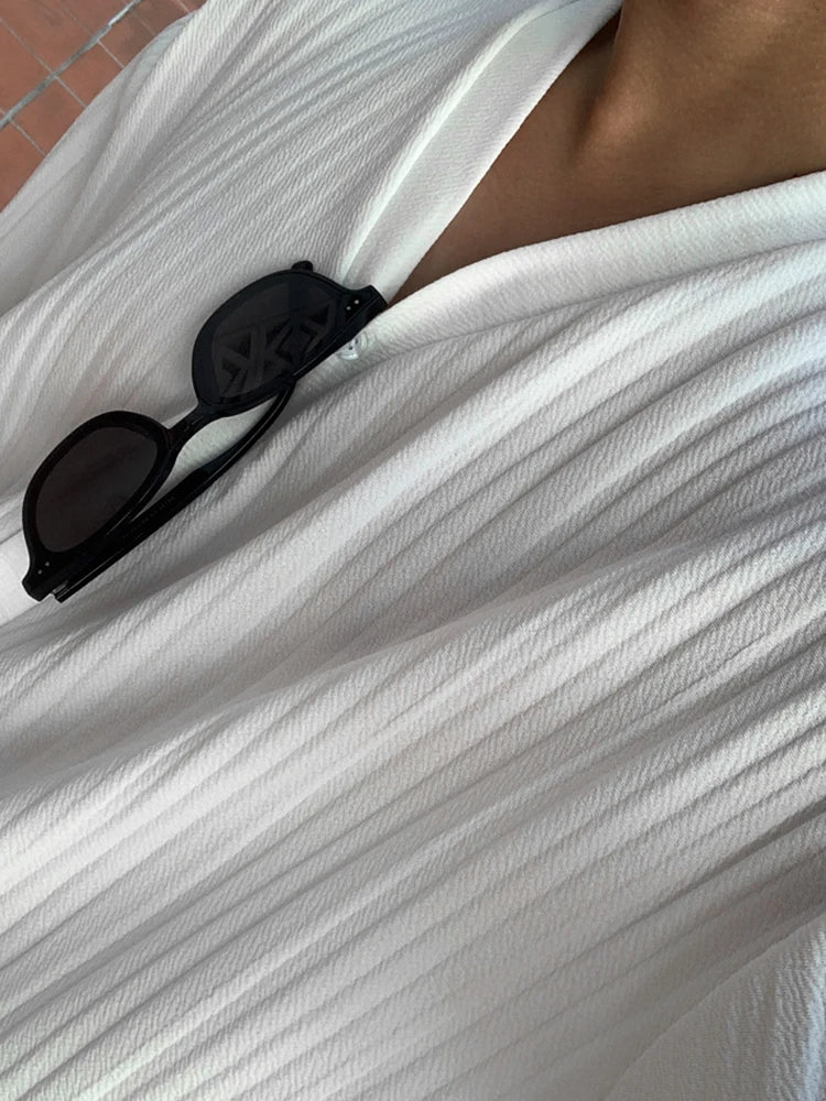 Korean Lazy Style V-neck Cardigan Short-sleeved T-shirt Men's Summer Straight Floor Pants Comfortable Casual Sports Joggers Set