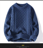 Sweater, Autumn and Winter Men's Thick Crumpled Sweater Jacket, Christmas Couple's Thread