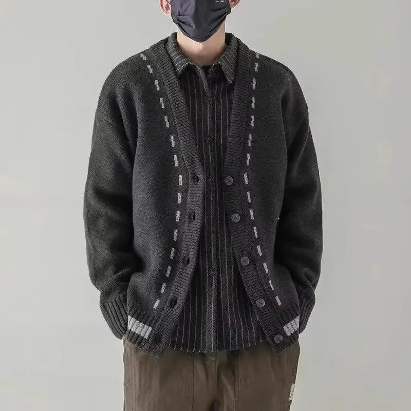 New in Sweaters for Men Sweater Knit Cardigan Autumn Men's Jackets Cárdigan Mens Sweatshirt Knitwear Man Clothes Male Coat Coats