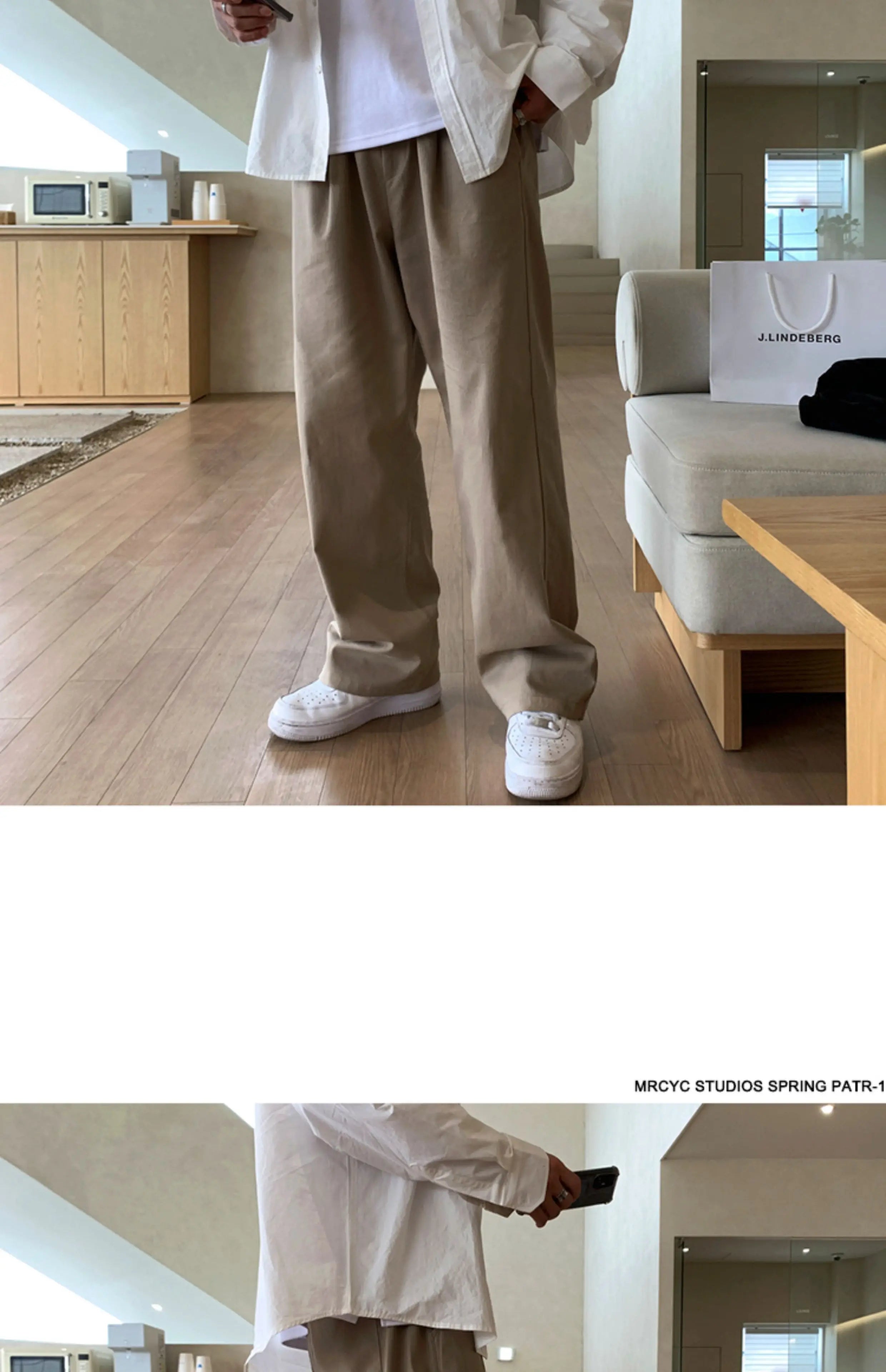 Korean Style High-end Straight-leg Casual Pants Men's Spring Summer Loose Trousers American 2025 New Trendy Wide-leg Pants Chic