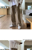 Korean Style High-end Straight-leg Casual Pants Men's Spring Summer Loose Trousers American 2025 New Trendy Wide-leg Pants Chic