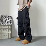 Summer Thin Casual Pants Men Retro Cargo Pants Men Japanese Streetwear Hip-hop Loose Wide Leg Pants Mens Vintage Trousers