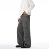 Autumn New Striped Jeans Men's Retro Wash Loose Wide-leg Denim Pants American High Street Fashion Cotton Casual Trousers