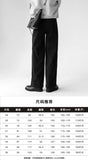 Korean Elegant Pants Fake Pocket Decoration Wide-leg Pants Autumn New American Style Design Sense Spliced Straight Suit Trousers