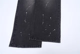 Fashion Graffiti Black Loose Wide-leg Jeans Men's Autumn New American Simple Basic Wash Denim Pants Loose Straight Trousers