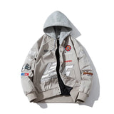 Autumn Winter Varsity Jacket Men Letter Embroidery Motorcycle Jacket Women Fashion Hooded Parkas American Baseball Coat Button