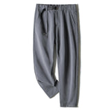 White Stretch Casual Ankle Pants Silhouette Men's Elegant Suit Pants Summer Korean Straight Loose Men's Smart Casual Trousers