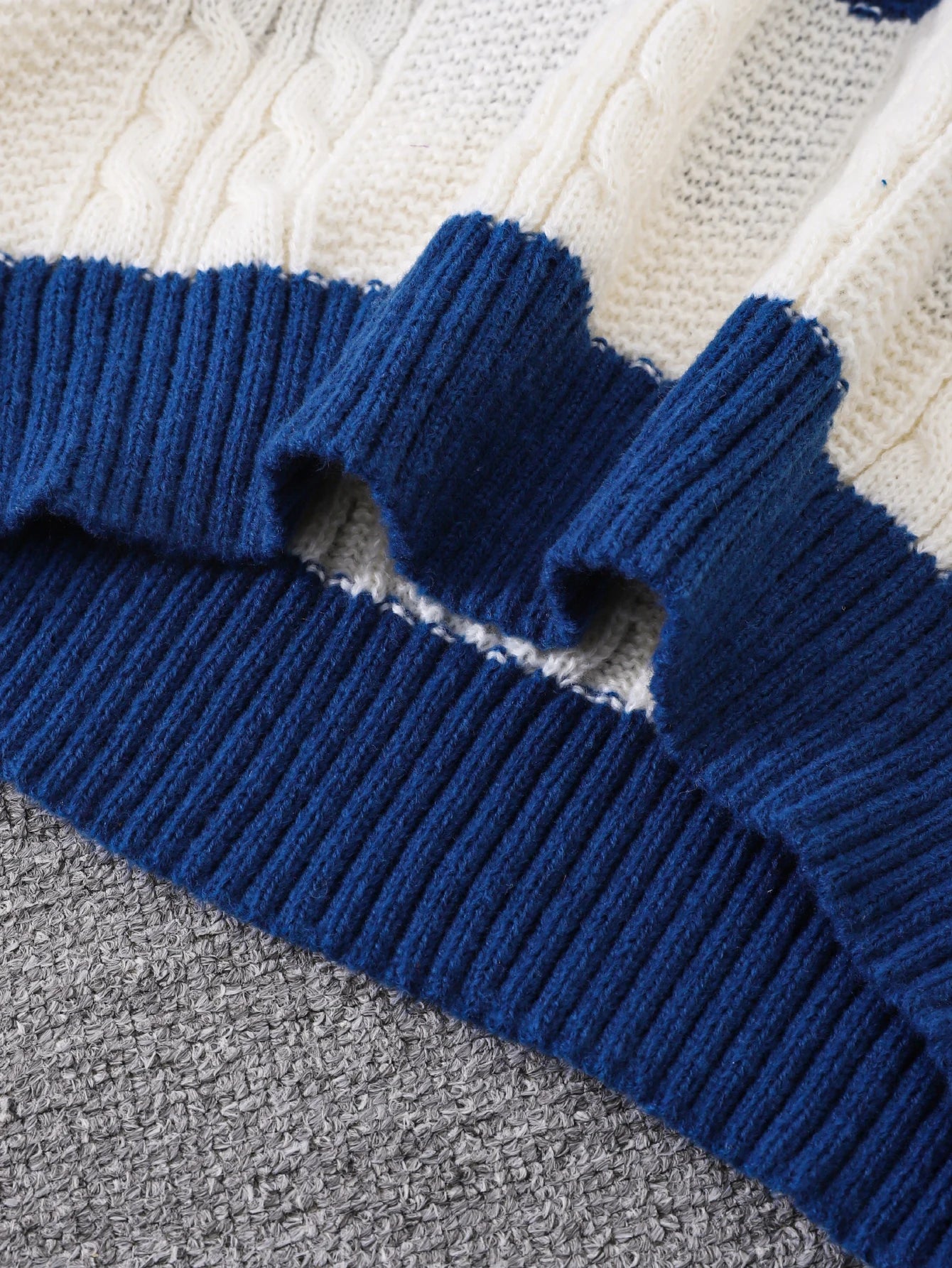 Autumn and Winter Striped Crew Neck Hemp Straw Style Casual Couple Sweater Versatile Trendy Men's Long-Sleeve Sweater Top