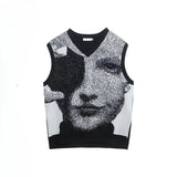 Autumnr and Winter Sleeveless Waistcoat High Quality Sweaters Male Korean Fashion Harajuku Top Streetwear Y2k Men's Knitted Vest