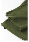 Double-sided Fleece! Retro Military Green Straight-leg Pants Women Loose Thickened Warm Drawstring Casual Wide-leg Pants Men