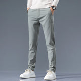 Casual Pants Men Spring Autumn 2025 New Straight Slim Fit Sweatpants Solid Color Business Elastic waist Male Trousers