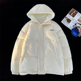 Winter Mens Hooded Parkas Quilted Jackets Man Woolly Lining Windbreaker Outerwear Warm Clothes Cotton Padded Coat Black Blue