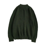 Autumn Winter New Fashion Long Sleeve Half High Collar Solid Pullovers Men's Clothing All-match Knitting Korean Simplicity Top