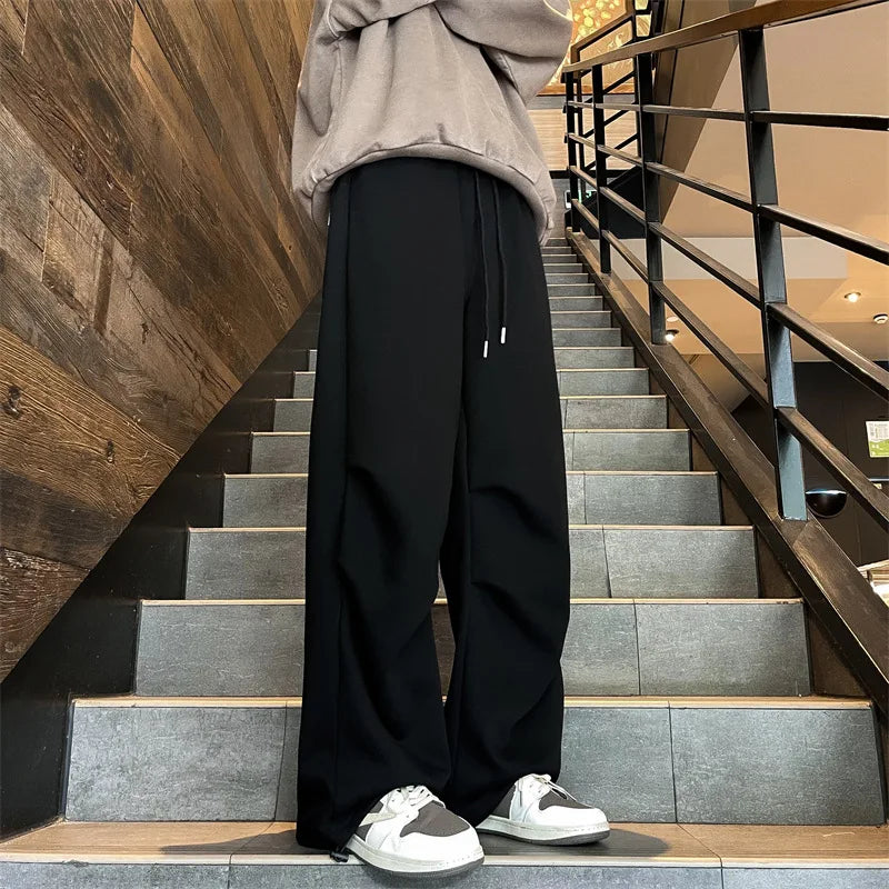 Gray Sweatpants Parachute for Men Autumn Baggy Sports Pants Trousers Male Joggers Streetwear Sportswear Outdoor Casual