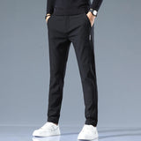 Casual Pants Men Spring Autumn 2025 New Straight Slim Fit Sweatpants Solid Color Business Elastic waist Male Trousers