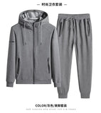 Male 2 Pieces Sweatshirt + Sweatpants Suit 8XL Plus Size New Spring Autumn Clothing Hooded Men Sportswear Sets Casual Pants