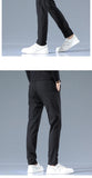 Casual Pants Men Spring Autumn 2025 New Straight Slim Fit Sweatpants Solid Color Business Elastic waist Male Trousers
