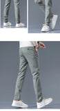 Casual Pants Men Spring Autumn 2025 New Straight Slim Fit Sweatpants Solid Color Business Elastic waist Male Trousers
