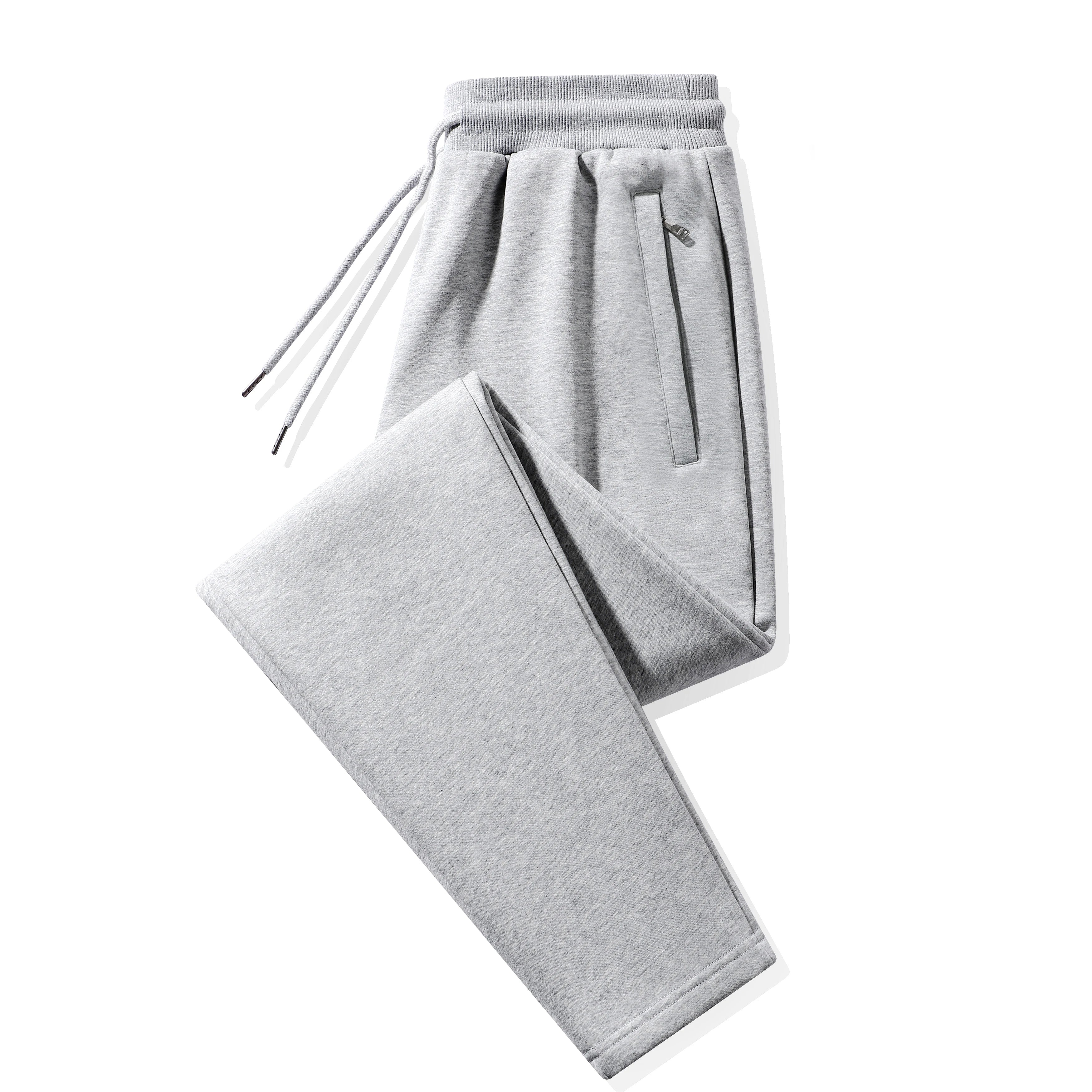 Elegant Fashion Harajuku Slim Fit Ropa Hombre Loose Sport All Match Casual Pants Solid Pockets Leggings Pure Cotton Sweatpants