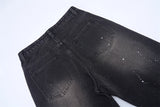 Fashion Graffiti Black Loose Wide-leg Jeans Men's Autumn New American Simple Basic Wash Denim Pants Loose Straight Trousers