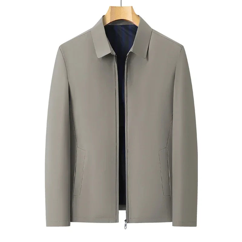 Spring Brand Outerwear Coats Men New Fashion Turn Down Collar Jacket Autumn Smart Casual Classic Luxury Business Jacket