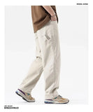 American High Street Work Pants Spring Autumn New Men's Trousers Straight Japanese Fashion Trend Retro Casual Work Pants Chic