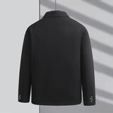 Business Casual Jackets for Men Turn Down Collar Solid Jacket Autumn Korean Work Wear Mens Windbreaker Jacket Winter Coats Men