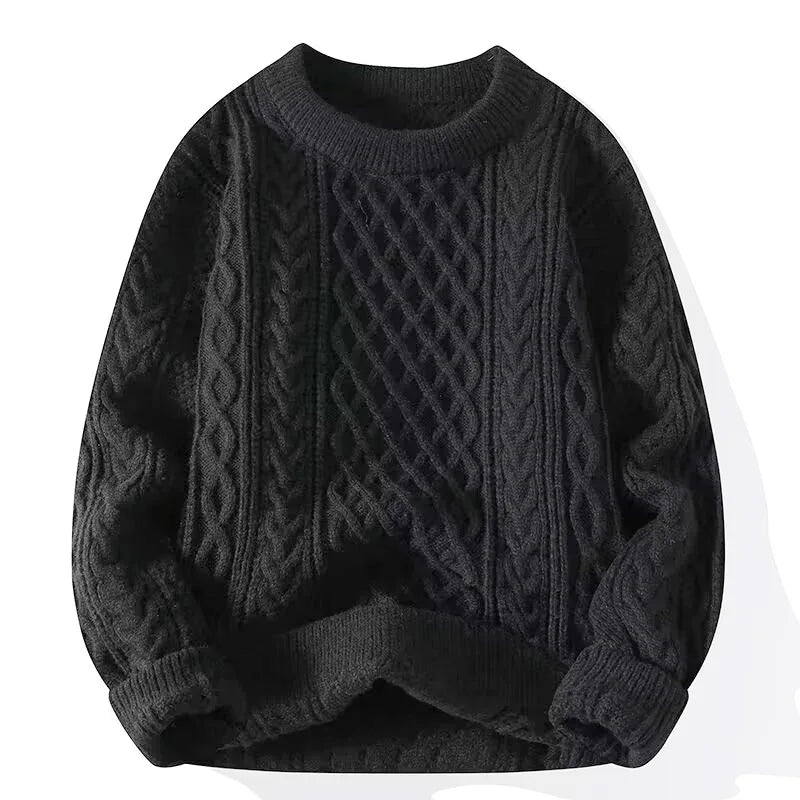 Sweater, Autumn and Winter Men's Thick Crumpled Sweater Jacket, Christmas Couple's Thread
